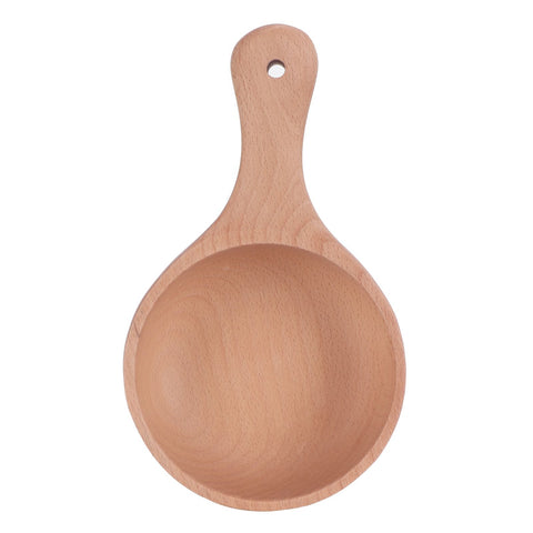 Wooden Salad Bowl with Handle JapaneseStyle Noodles Fruit Bowl Kitchen Tablewares In Australia - Darrahopens