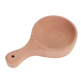 Wooden Salad Bowl with Handle JapaneseStyle Noodles Fruit Bowl Kitchen Tablewares In Australia - Darrahopens