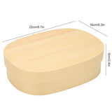 Lunch Box Portable Japanese Style Single Layer Wooden Food Sushi Container Tablewares