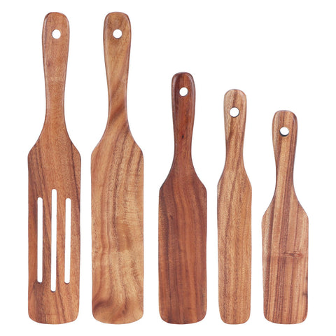 5Pcs/Set Wooden Spatulas Turner Cooking Utensil Kit Tableware Kitchen Accessories In Australia - Darrahopens
