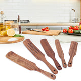 5Pcs/Set Wooden Spatulas Turner Cooking Utensil Kit Tableware Kitchen Accessories