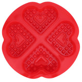 DIY Waffle Mold Reusable Silicone Muffin Cake Mould Baking Utensil Kitchen Accessory(4Grid HeartShape ) In Australia - Darrahopens