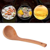 Soup Wooden Spoon with Hanging Hole Long Handle Lightweight 27.5x7.5cm/10.8x2.9in