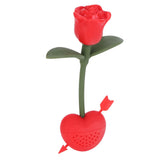 Rose Shaped Tea Strainer Silicone Loose Leaf Tea Infuser Filter Gift for Home Office Supplies