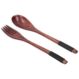 Japanese Style Cutlery Set Wooden Spoon Fork Soup Teaspoon Kitchen Cooking Utensil Tools In Australia - Darrahopens