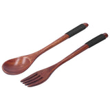 Japanese Style Cutlery Set Wooden Spoon Fork Soup Teaspoon Kitchen Cooking Utensil Tools In Australia - Darrahopens