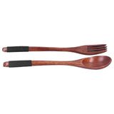 Japanese Style Cutlery Set Wooden Spoon Fork Soup Teaspoon Kitchen Cooking Utensil Tools In Australia - Darrahopens