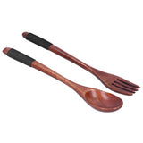 Japanese Style Cutlery Set Wooden Spoon Fork Soup Teaspoon Kitchen Cooking Utensil Tools In Australia - Darrahopens