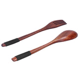 Japanese Style Cutlery Set Wooden Spoon Fork Soup Teaspoon Kitchen Cooking Utensil Tools In Australia - Darrahopens