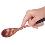 Japanese Style Cutlery Set Wooden Spoon Fork Soup Teaspoon Kitchen Cooking Utensil Tools