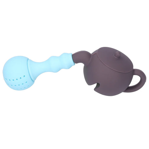Silicone Tea Infuser Multifunction Teapot Shape Tea Leaf Strainer Filter Brown Sky Blue In Australia - Darrahopens