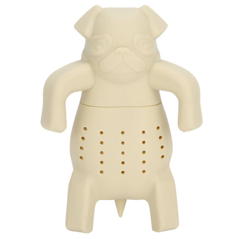 Cute Dog Shape Tea Strainer Silicone Tea Leaf Infuser Filter for Home Office Use Beige In Australia - Darrahopens
