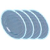 4PCS 9in Salad Plate Fruit Plate Dessert Cake Dishes Pastry Tray Tableware DecorationDark Blue Grid In Australia - Darrahopens