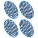 4PCS 9in Salad Plate Fruit Plate Dessert Cake Dishes Pastry Tray Tableware DecorationDark Blue Grid