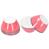 4PCS 6in Salad Bowl Dinner Serving Bowl Sets Kitchen Imitation Porcelain DinnerwareRed Grids In Australia - Darrahopens