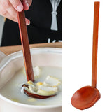 Wooden Noodle Spoon Stylish Food Grade Long Handle Soup Spoon for Hot Pot Ramen
