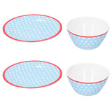 4Pcs/Set Salad Fruit Plate Dish Bowl Set Dinnerware Tableware for Home Restaurant Supplies In Australia - Darrahopens