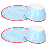 4Pcs/Set Salad Fruit Plate Dish Bowl Set Dinnerware Tableware for Home Restaurant Supplies In Australia - Darrahopens