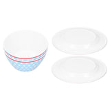 4Pcs/Set Salad Fruit Plate Dish Bowl Set Dinnerware Tableware for Home Restaurant Supplies In Australia - Darrahopens