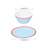 4Pcs/Set Salad Fruit Plate Dish Bowl Set Dinnerware Tableware for Home Restaurant Supplies