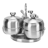 Seasoning Pot Set Innovative Rotating Condiment Spice Salt Sugar Jar Container with Lid Spoon In Australia - Darrahopens