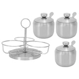 Seasoning Pot Set Innovative Rotating Condiment Spice Salt Sugar Jar Container with Lid Spoon In Australia - Darrahopens