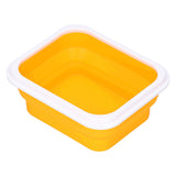 Silicone Insulation Box Portable Lunch Box with Integrated Fork Spoon for Office SchoolOrange 600ML