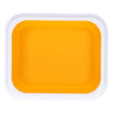 Silicone Insulation Box Portable Lunch Box with Integrated Fork Spoon for Office SchoolOrange 600ML