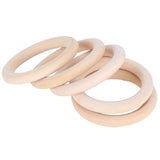 20Pcs Wood Baby Natural Teething Rings DIY Jewelry Circle Pendant Craft Making Accessory70mm In Australia - Darrahopens