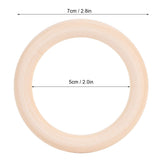 20Pcs Wood Baby Natural Teething Rings DIY Jewelry Circle Pendant Craft Making Accessory70mm