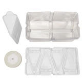 10pcs Baking Cake Box 4 Grid Triangular Transparent Material Cake Box for Dessert Bakery In Australia - Darrahopens