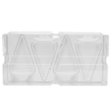 10pcs Baking Cake Box 4 Grid Triangular Transparent Material Cake Box for Dessert Bakery