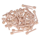 50PCS 8CM Wood Honey Dipper Sticks Honey Stirrer Dispensing Wand for Wedding Party Favors In Australia - Darrahopens
