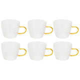 6Pcs Heat Resistant Glass Cup Tea Cup with Handle Tea Set Accessories for Home Tea House In Australia - Darrahopens