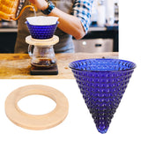 Coffee Pot Filter reusable glass Coffee Dripper Funnel Kettle Brewer AccessoriesBlue