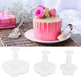 3Pcs Cake Decorating Mold Hydrangea Pattern Biscuits Cutter Spring Mold Baking Pastry Tool