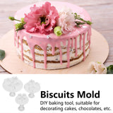 3Pcs Cake Decorating Mold Hydrangea Pattern Biscuits Cutter Spring Mold Baking Pastry Tool