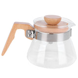400ml Teapot Glass Coffee Maker Pot Water Kettle with Wood Handle Kitchen Accessory In Australia - Darrahopens