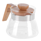 400ml Teapot Glass Coffee Maker Pot Water Kettle with Wood Handle Kitchen Accessory In Australia - Darrahopens