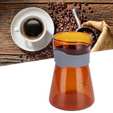 Home Coffee Pot High Borosilicate Glass Pour Over Coffee Maker Kettle with Scales(Brown )