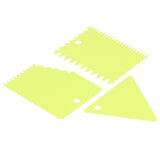 3PCS/Set Cake Cream Scraper Pasty Cutters Scraper Irregular Teeth Edge DIY SmootherGreen