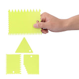 3PCS/Set Cake Cream Scraper Pasty Cutters Scraper Irregular Teeth Edge DIY SmootherGreen