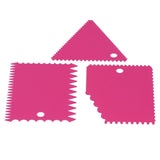 3PCS/Set Cake Cream Scraper Pasty Cutters Scraper Irregular Teeth Edge DIY SmootherRose Red In Australia - Darrahopens