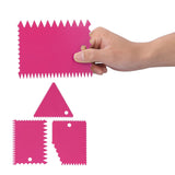 3PCS/Set Cake Cream Scraper Pasty Cutters Scraper Irregular Teeth Edge DIY SmootherRose Red In Australia - Darrahopens