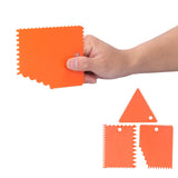 3PCS/Set Cake Cream Scraper Pasty Cutters Scraper Irregular Teeth Edge DIY SmootherOrange