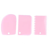 3PCS/Set Cake Cream Scraper Dough Pasty Cutters Scraper Kitchen Tool DIY Baking ToolPink In Australia - Darrahopens