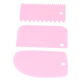 3PCS/Set Cake Cream Scraper Dough Pasty Cutters Scraper Kitchen Tool DIY Baking ToolPink