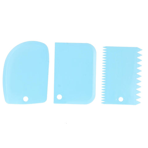 3PCS/Set Cake Cream Scraper Dough Pasty Cutters Scraper Kitchen Tool DIY Baking ToolBlue In Australia - Darrahopens