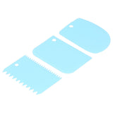 3PCS/Set Cake Cream Scraper Dough Pasty Cutters Scraper Kitchen Tool DIY Baking ToolBlue
