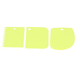 3PCS/Set Cake Cream Scraper Dough Pasty Cutters Scraper Kitchen Tool DIY Baking ToolGreen